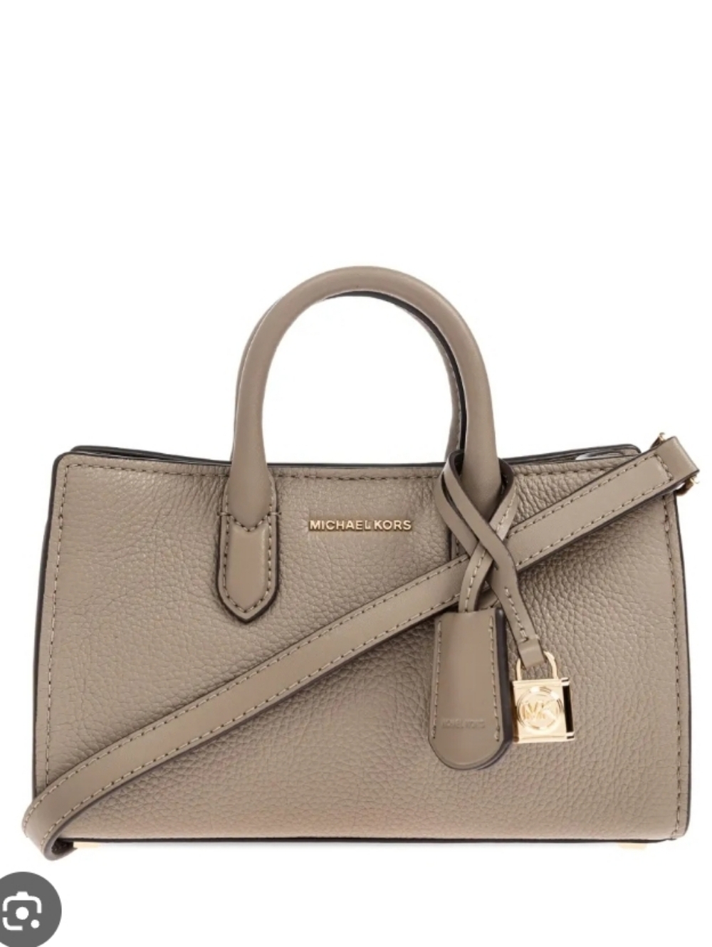 Michael Kors Scarlett Extra-Small Leather Crossbody Bag In Grey/Taupe